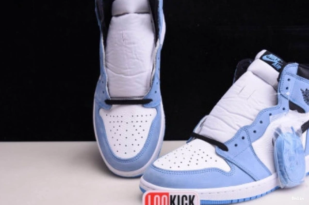 Bmlin RETRO AIR BLACK WHITE 555088-134 BLUE JORDAN UNIVERSITY 1 HIGH 0819